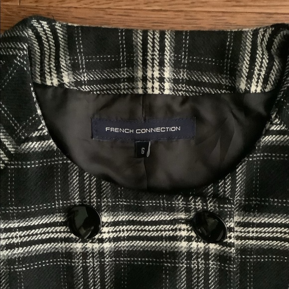 French Connection Plaid Belted Jacket - Picture 2 of 3
